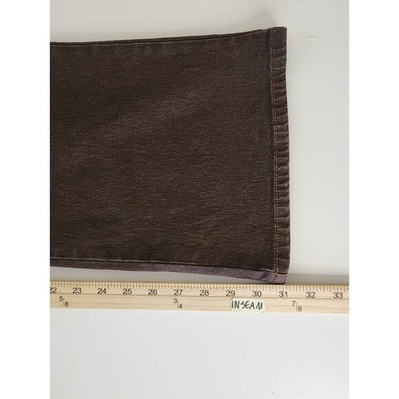 HOT IN HOLLYWOOD Women's Brown Gold Embellishments Western Boho Jeans SZ 22W - Picture 6 of 8